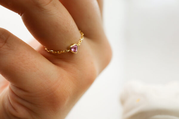 heartring (1 of 1) Anello Zaffiro Cuore